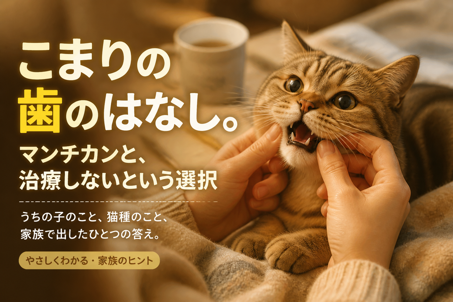 こまりの歯のはなし。マンチカンと、治療しないという選択