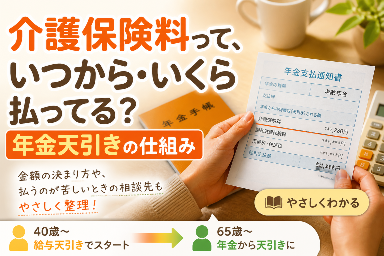 介護保険料って、いつから・いくら払ってる？年金天引きの仕組み