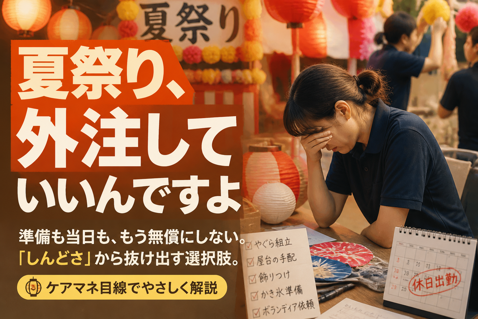 夏祭り、外注していいんですよ